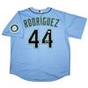 Image 1 : Seattle Mariners Julio Rodriguez Autographed Light Blue Nike Jersey Size XXL Beckett