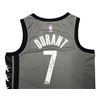 Image 2 : Brooklyn Nets Kevin Durant Autographed Grey Jordan Swingman Jersey Size 48 Beckett COA