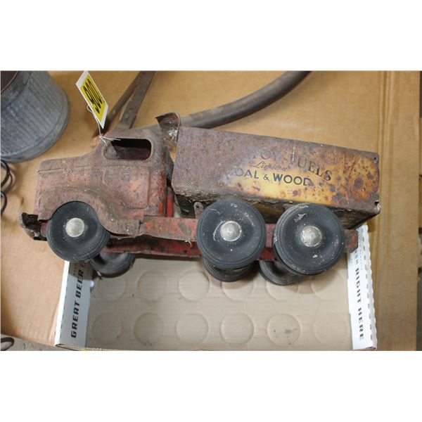 Old metal toy truck