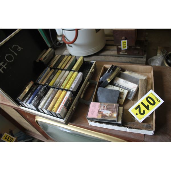 Cassettes and a hammer.