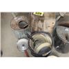 Image 3 : Dynamite box, old watering can, 2 gas cans, canner pots and misc. metal pots.