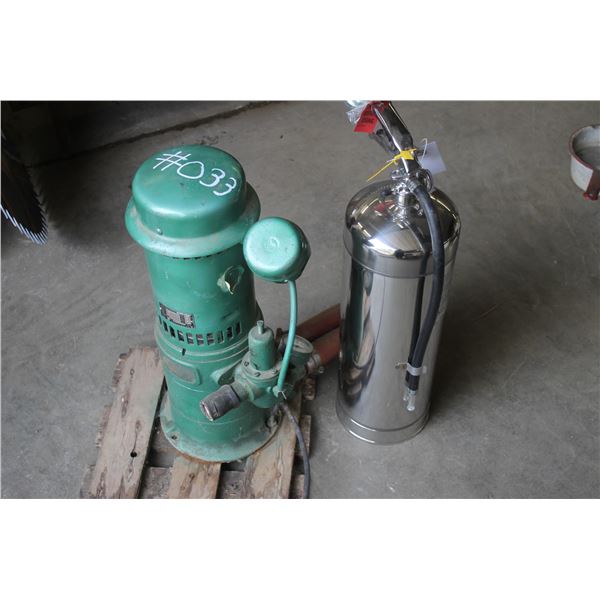 Brand new water fire extinguisher pressurized and multi stage jet pump.