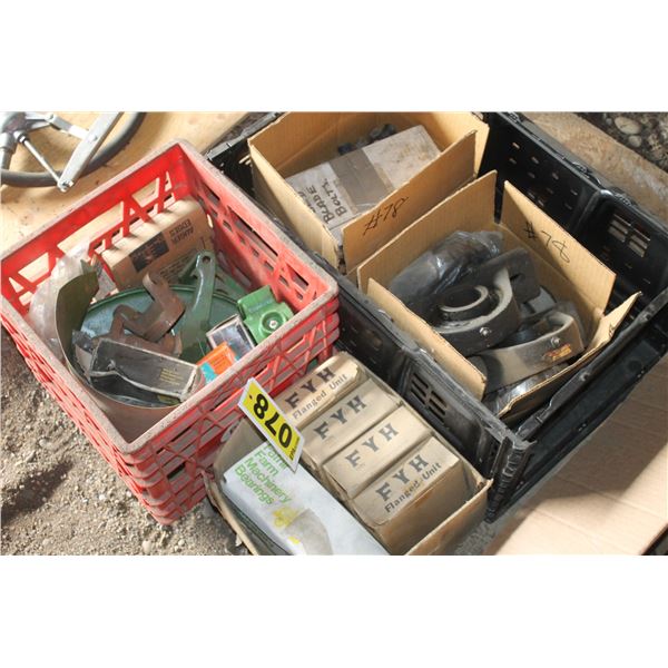 Pill block bearings, mount blanche bearings, bearings, grinders, and an impact wrench for parts, tai