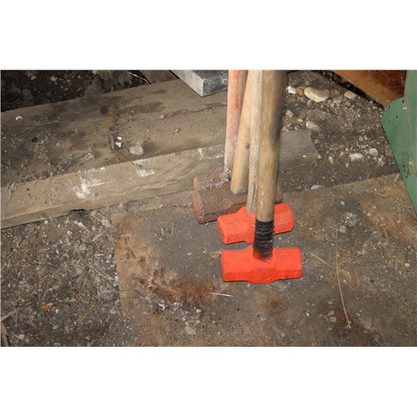 4 Sledge hammers.