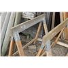 Image 4 : (2) 4 ft saw horses 35"H, ( 4) fence posts.