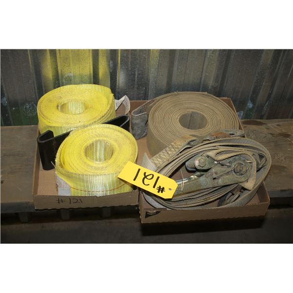 1 ratchet strap 2 inch, 3 inch winch straps.