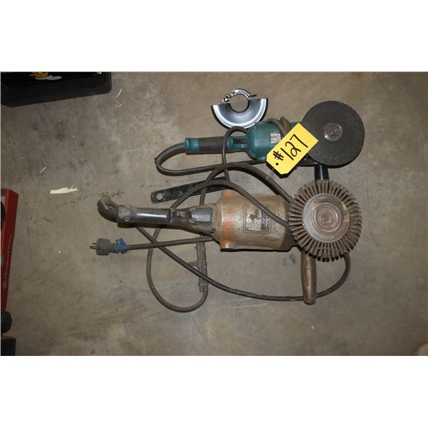 7 inch Grinder (black and decker), 5 inch grinder.