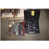 Image 1 : 3/8 socket set, electric drill, various wrenches.