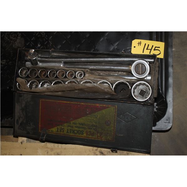 3/4" socket set with ratchet flex bar, 2 extensions (3/4 inch - 2 inch)