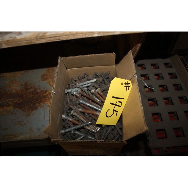 2 kits of assorted screws, box of lag bolts, air riveter, rivets, thermostat RV Antifreeze pump.