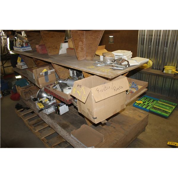 Wood shelf, (8 ft x 3 ft)