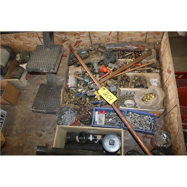 Aluminum steps, brass fittings, copper fittings, valves and more.