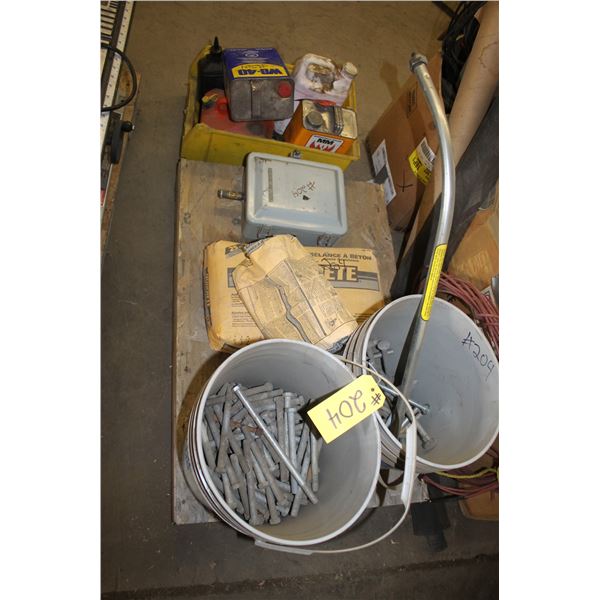 Ready Crete, galvanized carriage bolts, misc. galvanized bolts, paint