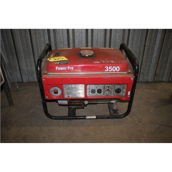 3500W Generator 6.5 H-P Power Pro, running