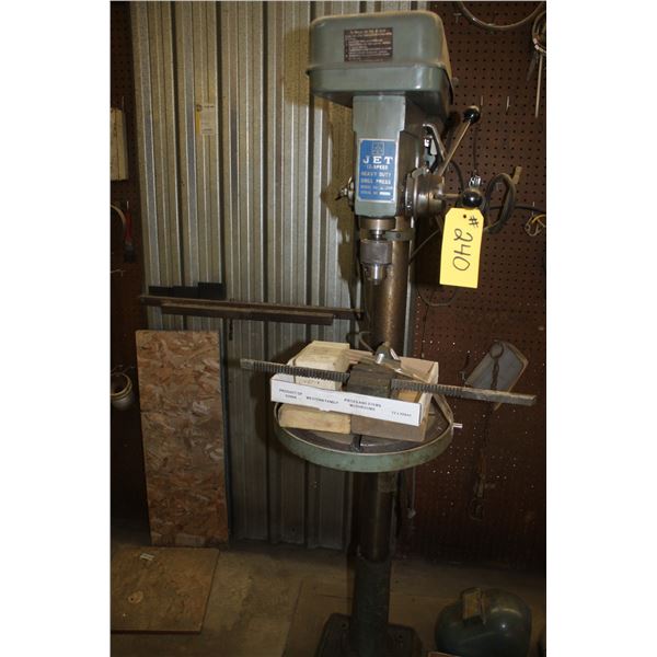 Jet 12 speed drill press with vice.