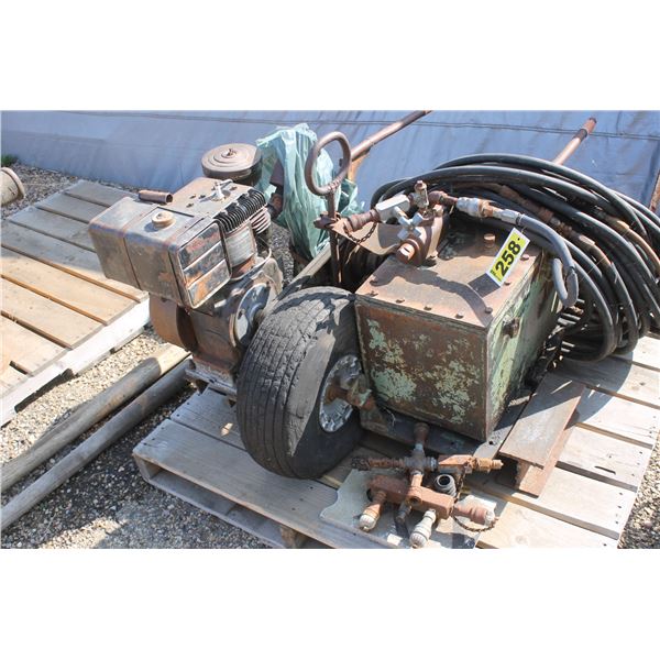 Hyd. pump and hoses.