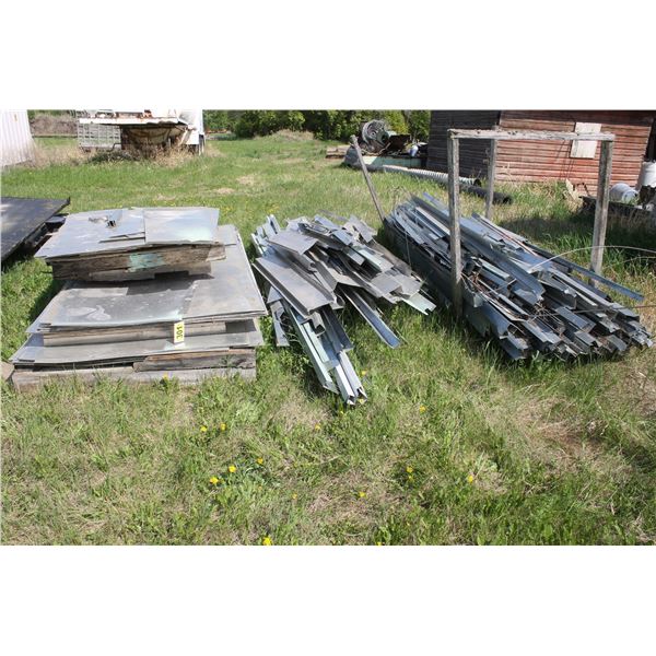 Aluminum sheeting, Z bar and angle iron.