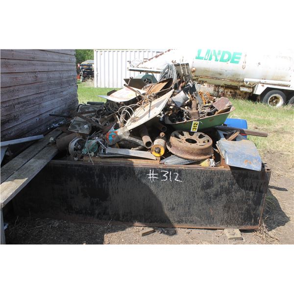 Bin of scrap metal. 8'x 8' Heavy steel box.