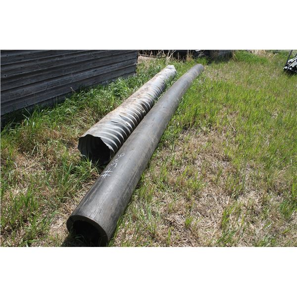 Heavy wall 10 1/2", plastic pipe 20', Culvert 12"-12'
