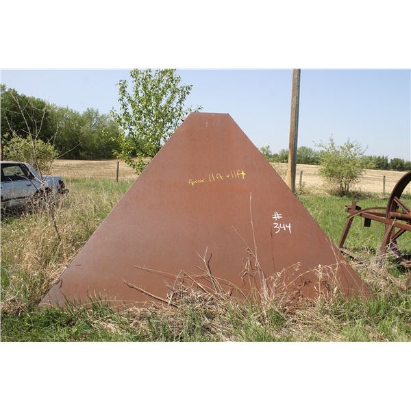 11'x11' hopper 1/4 steel wear plate 8' High 18" opening.