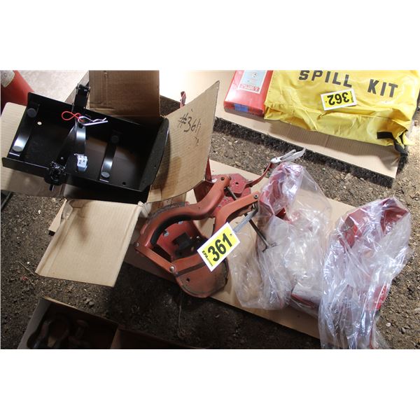 5 Fire extinguisher brackets.