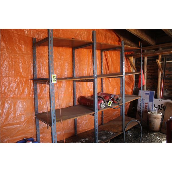 Metal framed shelf 8'  4 tier