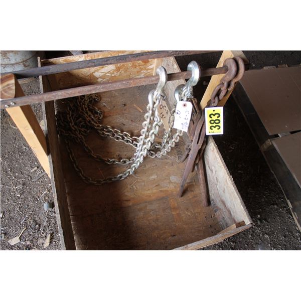 (2) C7 5/16 chains and (2) Boomers