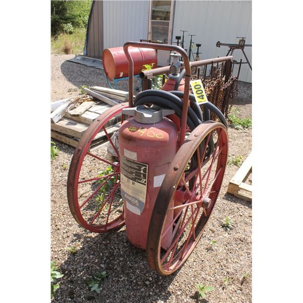 150 Lb Fire Extinguisher with hydrogen cylinder.