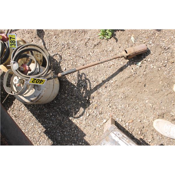 Propane tiger torch with  20lb tank.