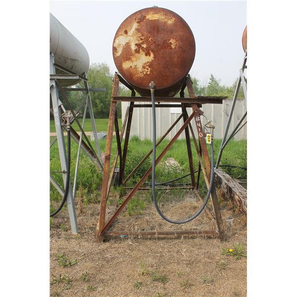 300 Gal fuel tank (Gasoline) 6'H complete with stand