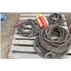 Image 1 : Air arc, welding cable, welding whips oxy acetylene hose x 2, 220 extension cords, carbon rods, glov
