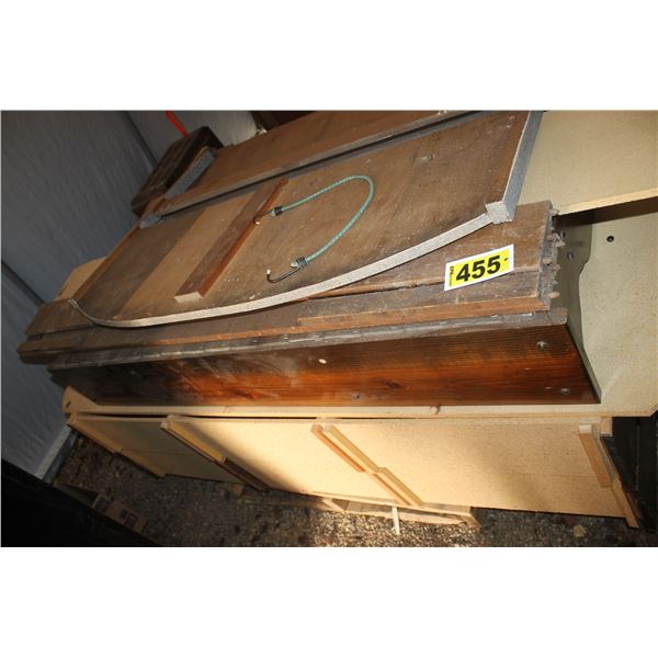 Waterbed frame and wooden bed frame.