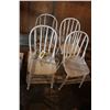 Image 1 : (4) Wooden white chairs.