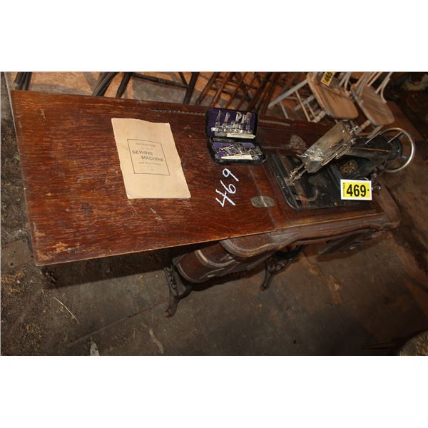 Sewing machine and cabinet.