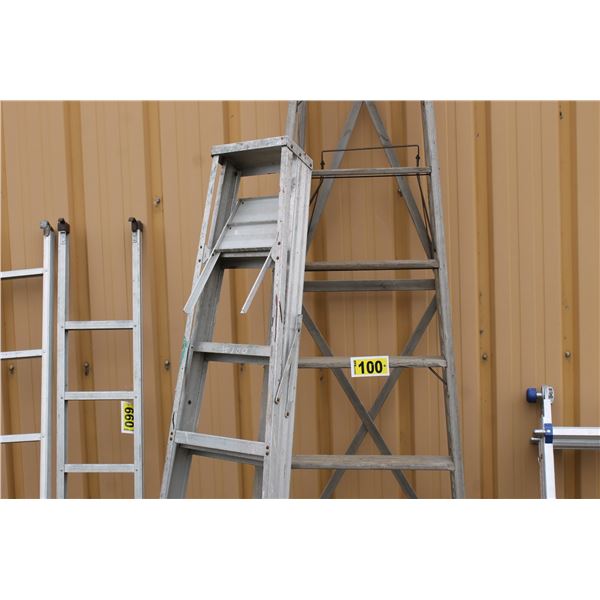 (1) 10 ft ladder and (1) 6 ft aluminum ladder.