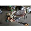Image 1 : Saws, first aid kit, vacuum, lunch box, stools, lamps and misc.