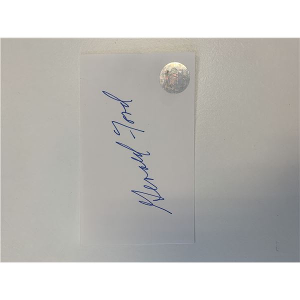 Gerald Signature Gerald Ford original signature. GFA Authenticated