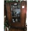 Image 1 : Beautiful Wood & Glass Cabinet (does not included content inside)