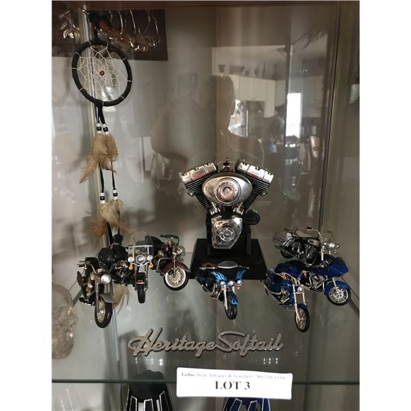Dream Catcher & 7 Miniature Harley  Davidson Twin CamDavidson Motorcycles, Harley Davidson Twin-Cam 