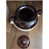 Image 4 : Wood Paper Towel Holder, Mugs Key Holder, Two Vintage Stoneware Jugs & Pottery Bean Pot (Cracked)