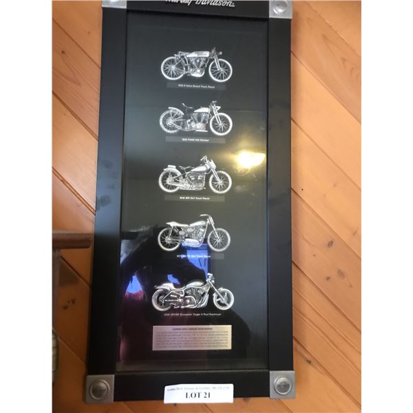 Legendary Harley-Davidson Racing Machines Shadow Box Motorcycles