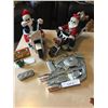 Image 1 : Santa's on Motorcycles Christmas Décor, Mini Engine Wall Décor, Merry Christmas Decoration & HD Chan
