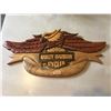 Image 3 : HD Wood Eagle Wall Décor & 4 Wood Motorcycles