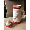 Image 5 : Red Oil Lamp, Huge Red & White Fishing Stein, & Talking Parrot