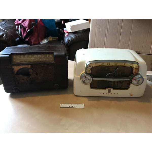 Vintage Crosley Radio & Marconi Radio (Damaged)