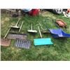 Image 1 : Little Red Express Wagon (no handle) & Variety of 8 Shovels