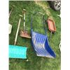 Image 3 : Little Red Express Wagon (no handle) & Variety of 8 Shovels