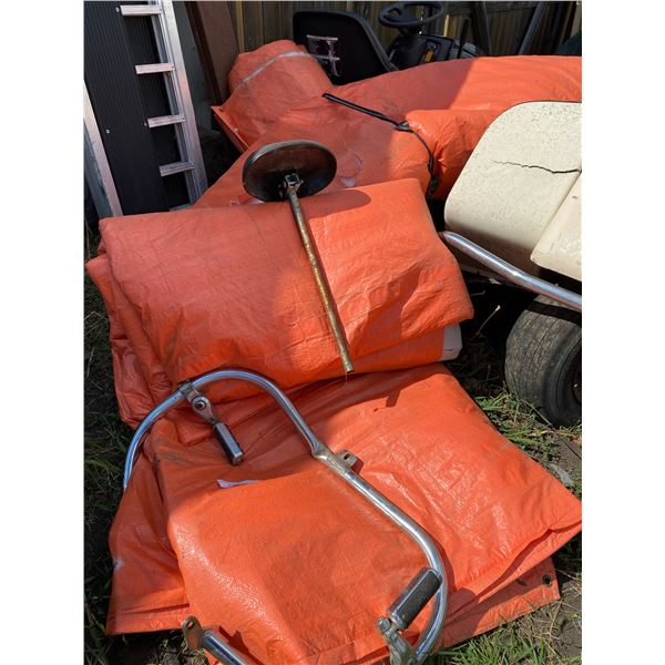 Assortment of Orange Tarps