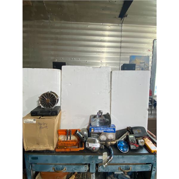 Pr 100 Watt Spotlights, Chrome Light, Tork Screw Bit Set, Speaker, Eliminator Digital Power Inverter