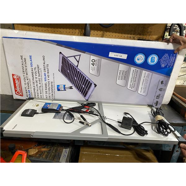 Two Coleman 40 Watt Solar Panel Kits